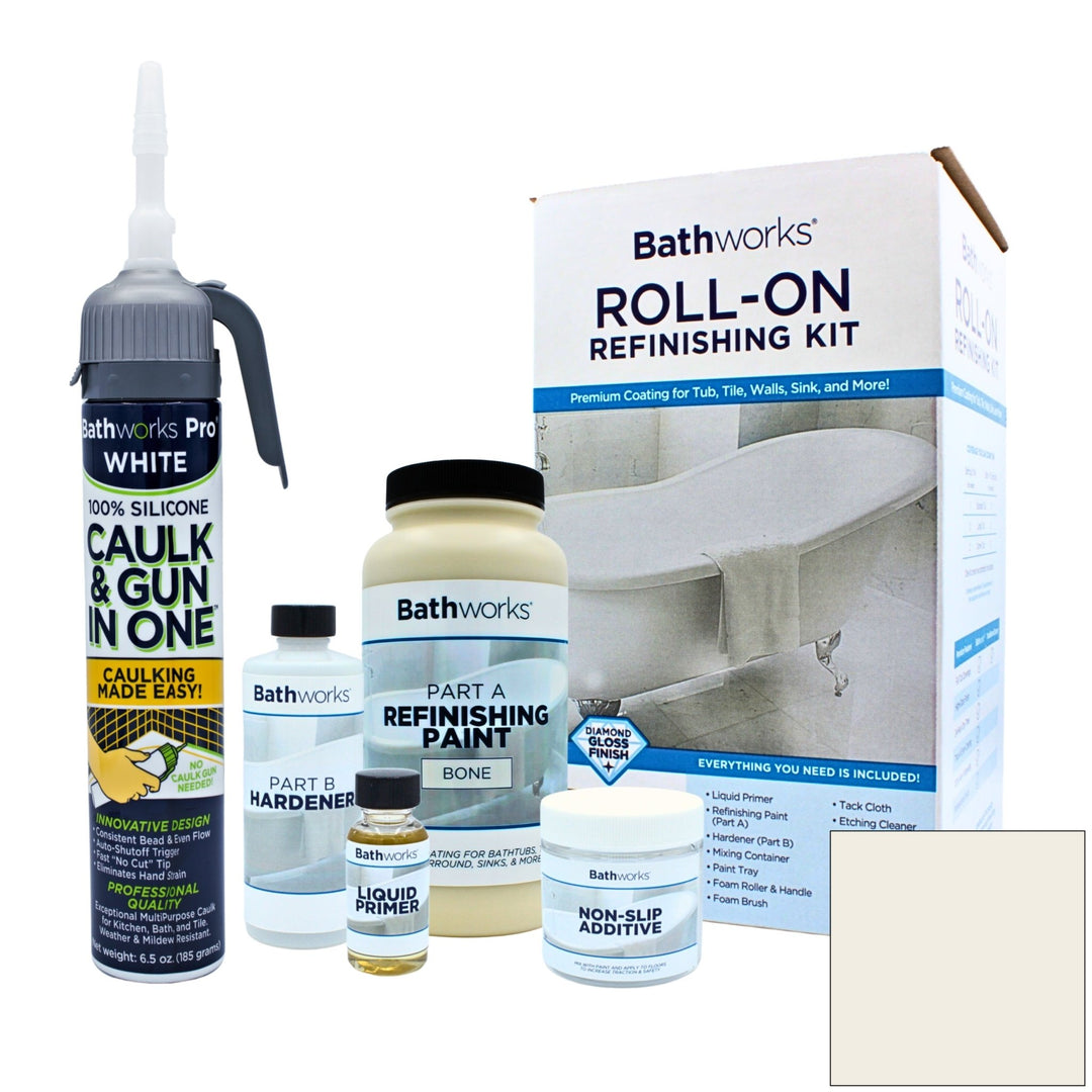 Roll-On Kit with Non-Slip and Caulk &amp; Gun in One