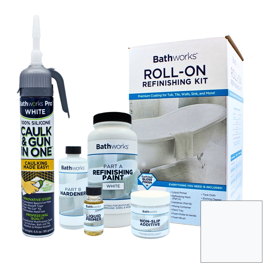 Roll-On Kit with Non-Slip and Caulk & Gun in One