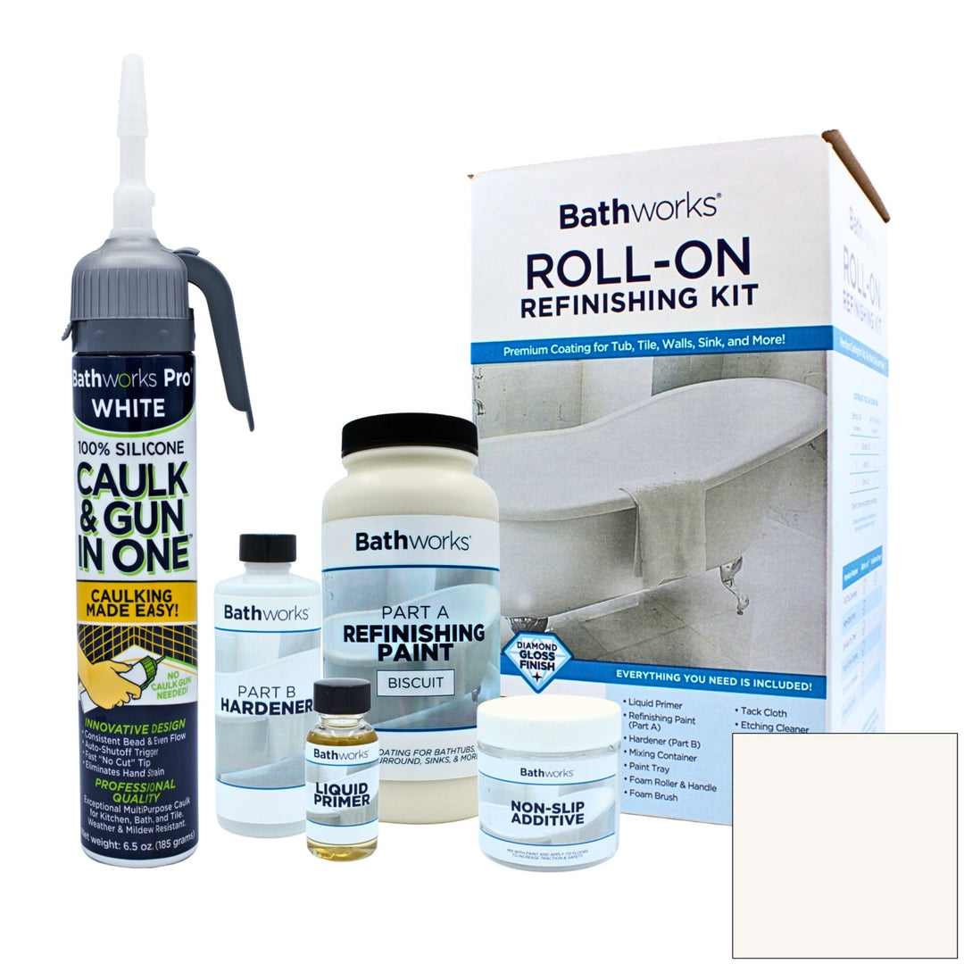 Roll-On Kit with Non-Slip and Caulk &amp; Gun in One